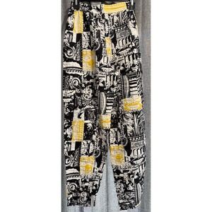 ESPRIT Sport Women's High Waisted Cotton Pants Size 3/4 Zip Button Vintage EUC